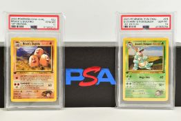 A QUANTITY OF PSA GRADED POKEMON 1ST EDITION GYM HEROES AND GYM CHALLENGE SET CARDS, all are