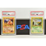 A QUANTITY OF PSA GRADED POKEMON 1ST EDITION GYM HEROES AND GYM CHALLENGE SET CARDS, all are