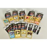 A QUANTITY OF SEVENTY SEALED POKEMON UNLIMITED TEAM ROCKET BOOSTER LONG PACKS, four different packet