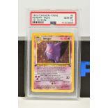 A PSA GRADED POKEMON 1ST EDITION FOSSIL SET GENGAR HOLO CARD, (5/62), graded GEM MINT 10 and
