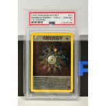 A PSA GRADED POKEMON 1ST EDITION TEAM ROCKET SET RAINBOW ENERGY HOLO CARD, (17/82), graded GEM