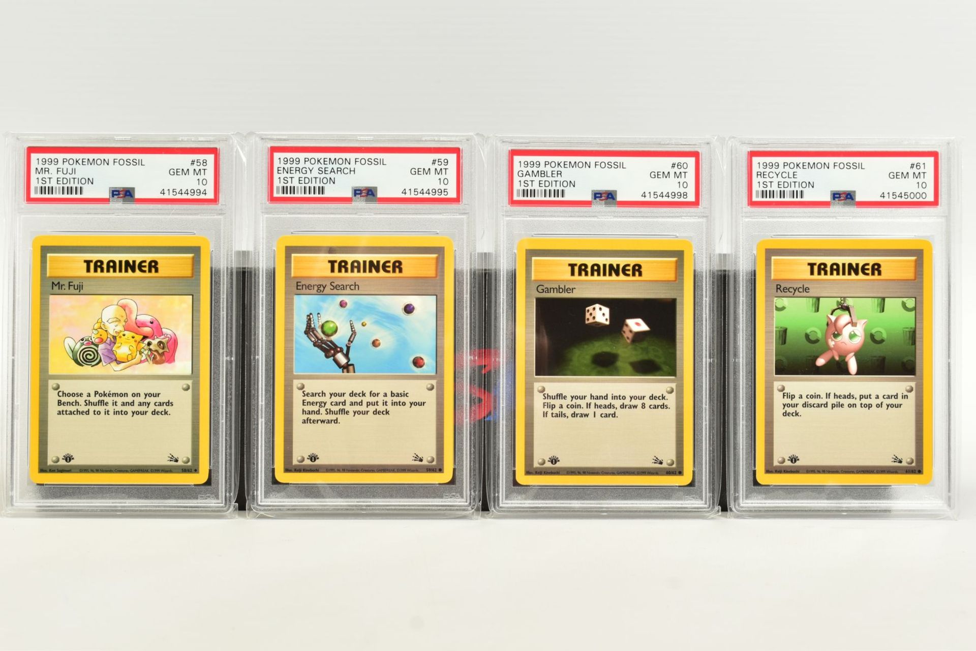 A QUANTITY OF PSA GRADED POKEMON 1ST EDITION FOSSIL SET CARDS, cards number 36 to 62 and Kabuto - Image 7 of 8