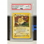 A PSA GRADED POKEMON 1ST EDITION TEAM ROCKET SET 'SECRET' DARK RAICHU HOLO CARD, (83/82), graded GEM