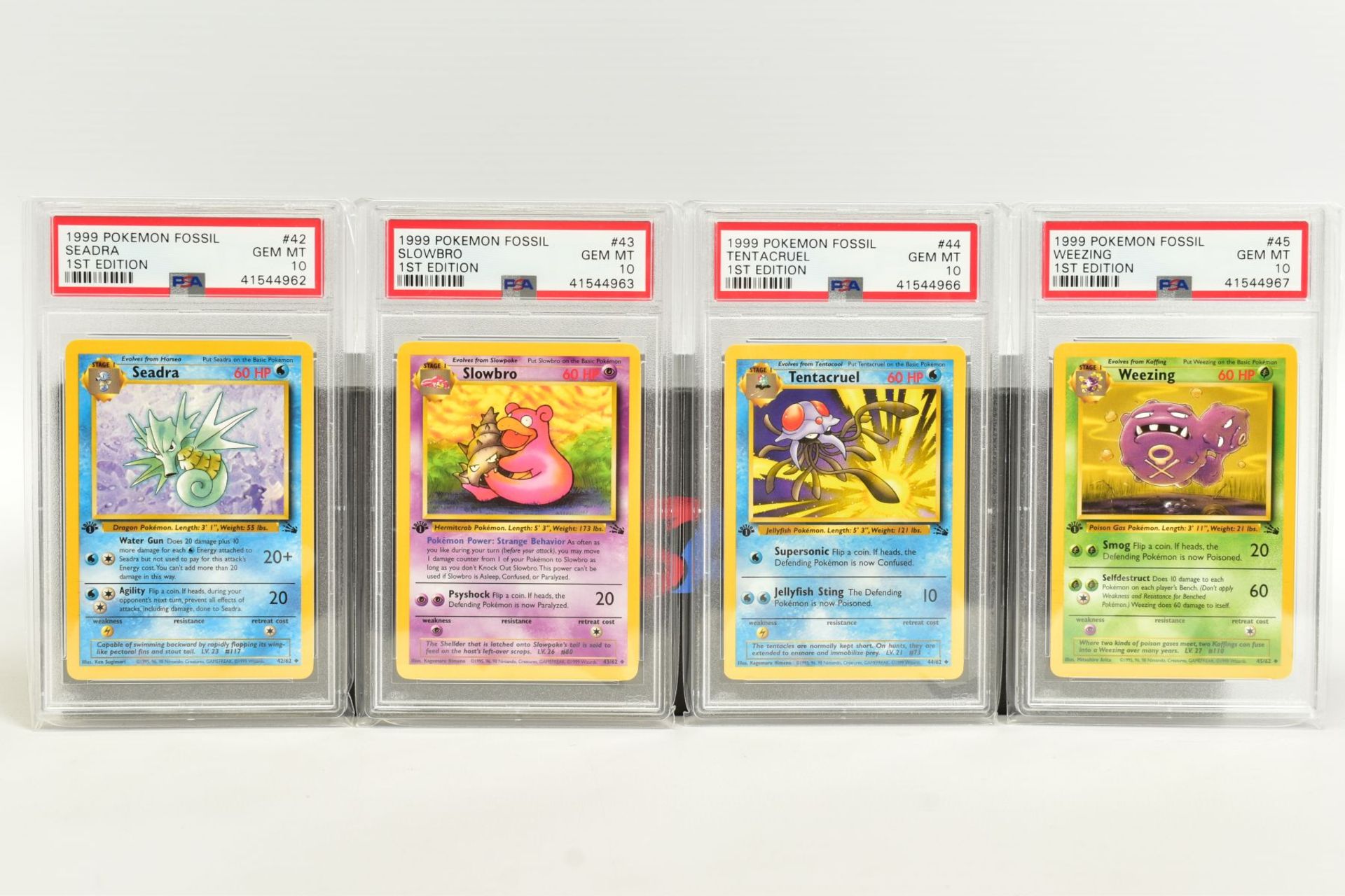 A QUANTITY OF PSA GRADED POKEMON 1ST EDITION FOSSIL SET CARDS, cards number 36 to 62 and Kabuto - Image 3 of 8