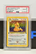 A PSA GRADED POKEMON 1ST EDITION FOSSIL SET DRAGONITE HOLO CARD, (4/62), graded GEM MINT 10 and