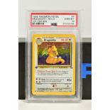 A PSA GRADED POKEMON 1ST EDITION FOSSIL SET DRAGONITE HOLO CARD, (4/62), graded GEM MINT 10 and