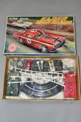 A BOXED KADER BATTERY OPERATED ROAD RACING SET, No 3755, 1/64 scale, contents not checked but