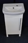 TWO BOXED ESTILO LOUIS VANITY UNITS WITH A 40CM BASIN, width 360mm x depth 220mm x height 680mm (