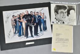 AUTOGRAPHS, one signed photograph of some of the cast of 'The Sopranos' (including James Gandolfini)
