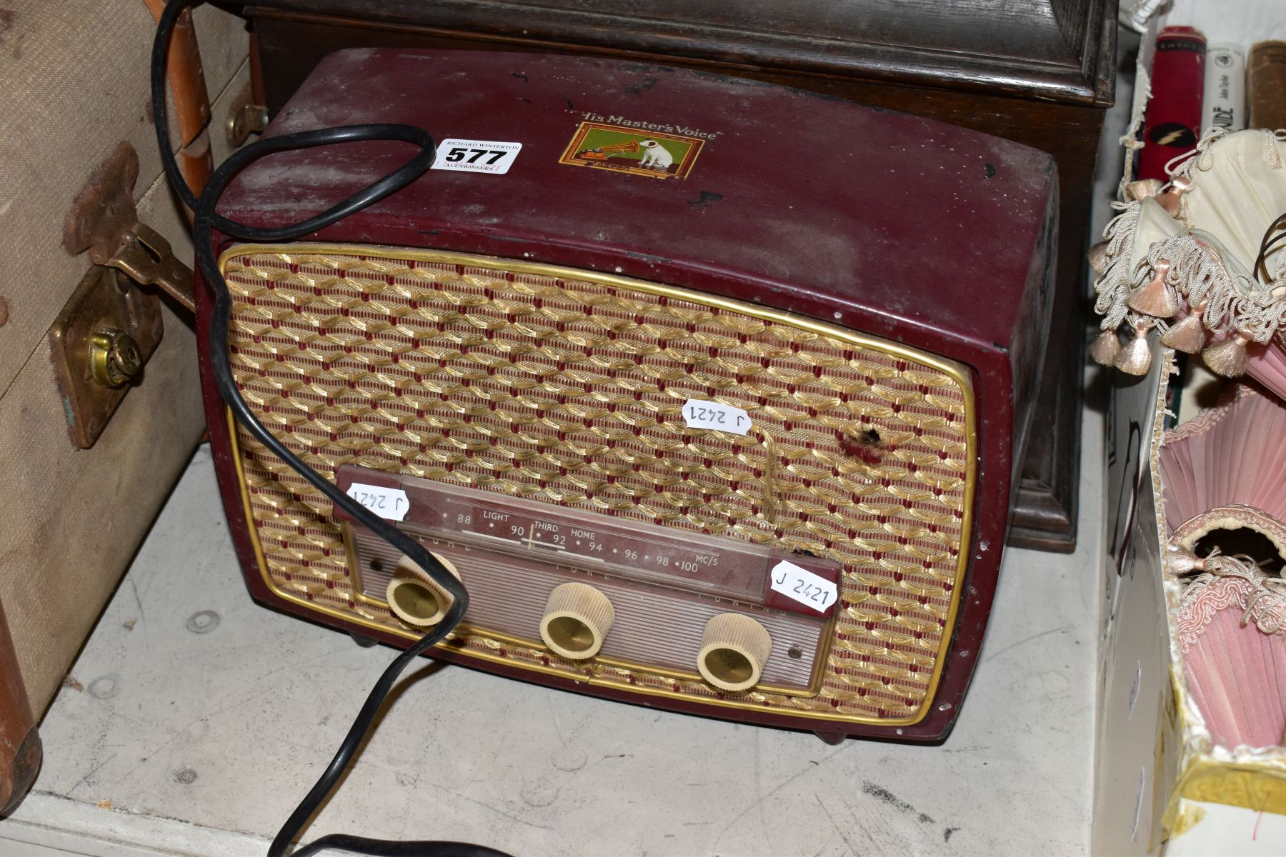 SUNDRY ITEMS etc to include a HMV gramophone, winds and runs, HMV 1375 radio, various 1970's radios, - Image 4 of 9