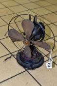 'THE ZEPHYR FAN' all British patent No 372499 from Metaqllic Seamless Tube Co Ltd, height 31cm (