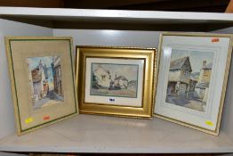 JAMES MARSHALL HESELDIN (1887-1969) three Cornish watercolour studies of villages, all signed to