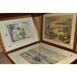 JAMES MARSHALL HESELDIN (1887-1969), two watercolours depicting Cornish coastal scenes, one