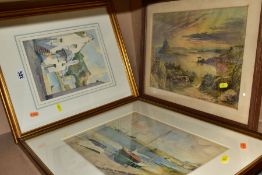 JAMES MARSHALL HESELDIN (1887-1969), two watercolours depicting Cornish coastal scenes, one
