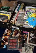ROCK AND POP MUSIC EPHEMERA, two boxes containing a large quantity of music magazines and books,
