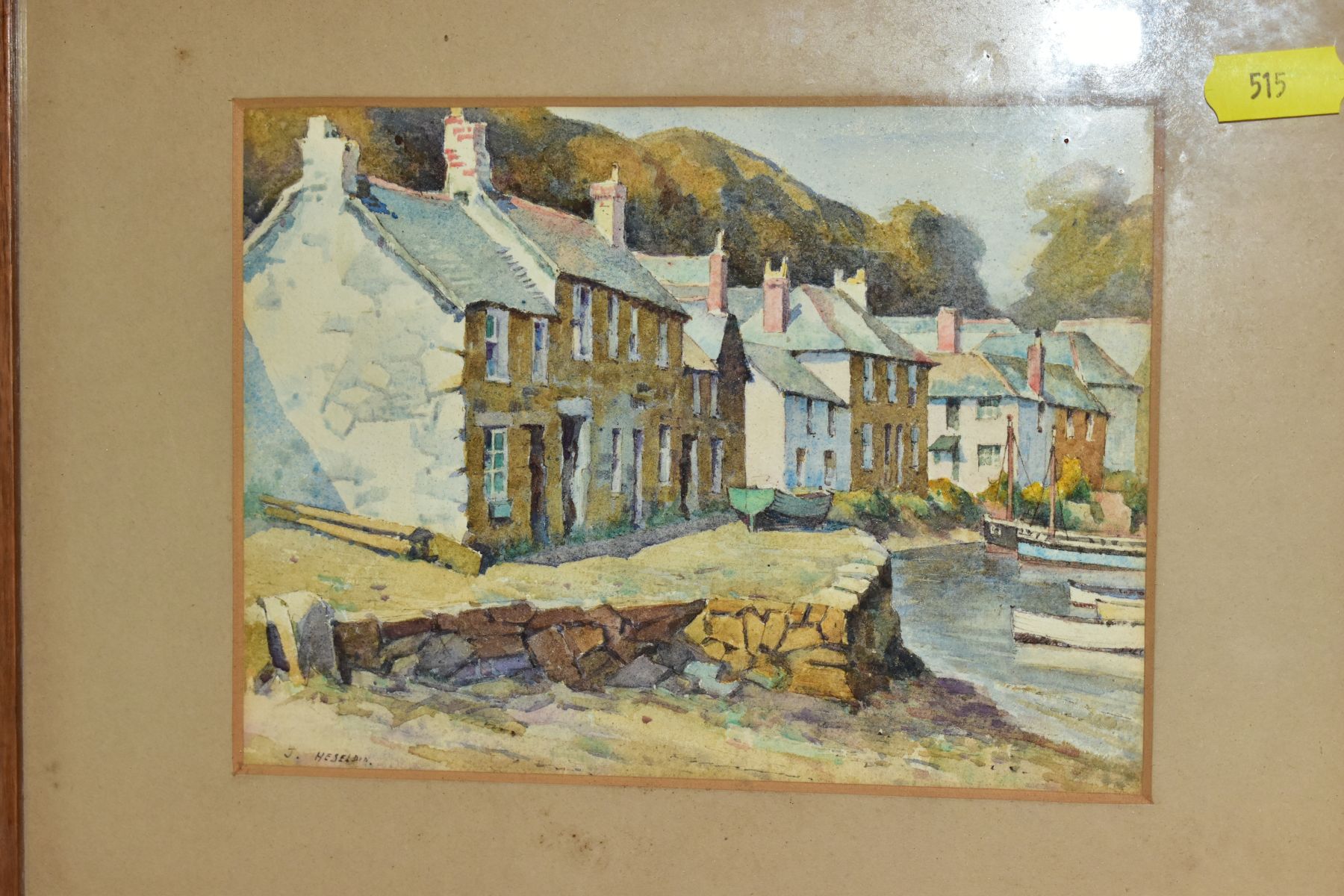 JAMES MARSHALL HESELDIN (1887-1969), three watercolours depicting Cornish landscapes including St. - Image 4 of 6