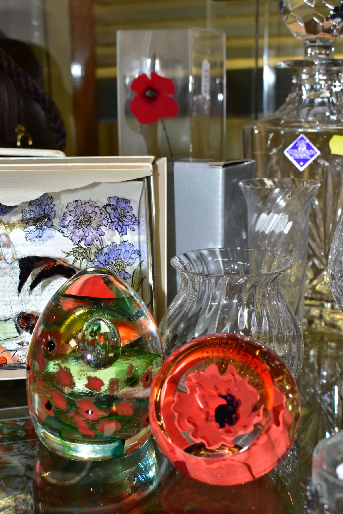 A SMALL QUANTITY OF MODERN GLASSWARE, including Caithness 'Red Poppy' and 'Poppy Meadow' - Image 5 of 7