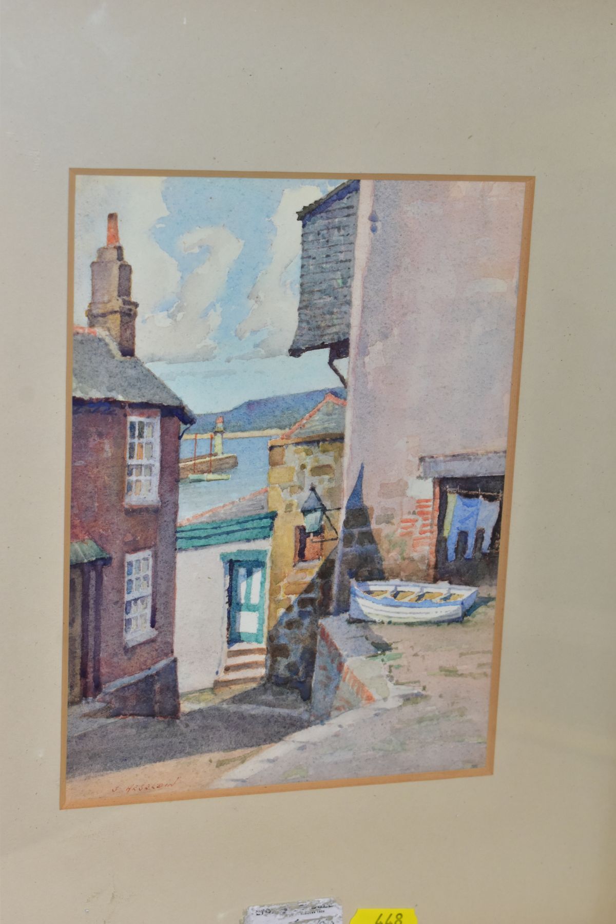 JAMES MARSHALL HESELDIN (1887-1969), three watercolours depicting Cornish villages, signed to bottom - Image 6 of 7