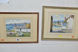 JAMES MARSHALL HESELDIN (1887-1969) three watercolour studies of Cornish villages, signed to