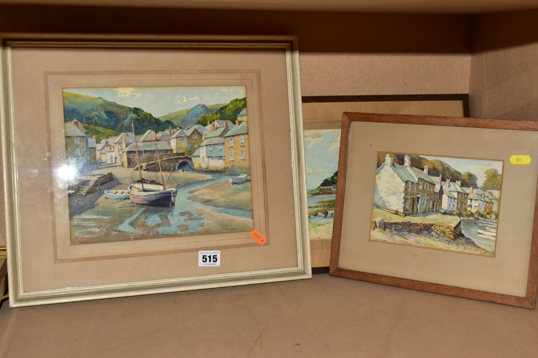 JAMES MARSHALL HESELDIN (1887-1969), three watercolours depicting Cornish landscapes including St.