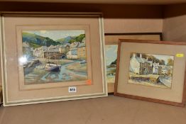 JAMES MARSHALL HESELDIN (1887-1969), three watercolours depicting Cornish landscapes including St.