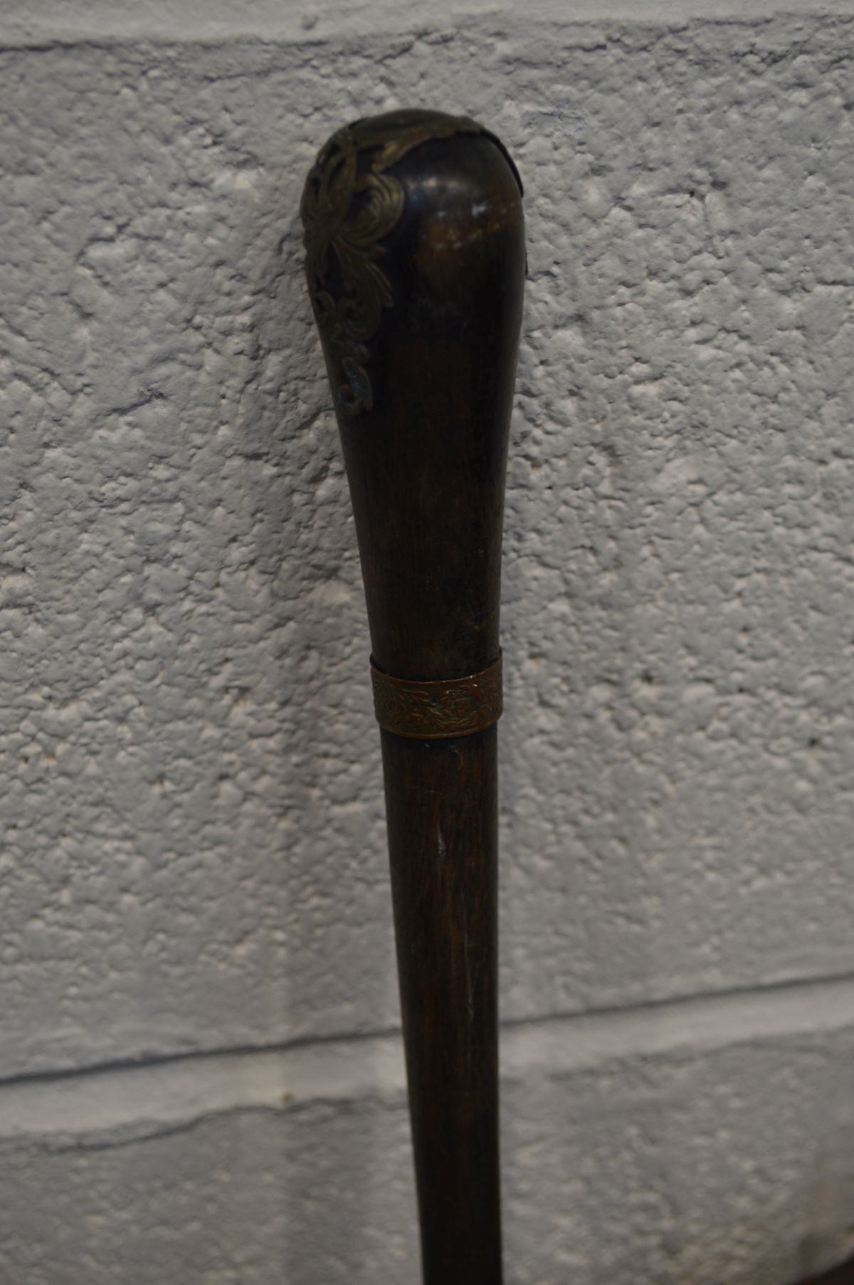 AN EDWARDIAN OAK UMBRELLA STAND, with a tin tray, width 54cm x depth 23cm x height 83cm with two - Image 4 of 4