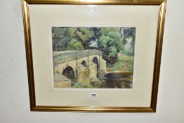 ATTRIBUTED TO JAMES MARSHALL HESELDIN (1887-1969), a bridge over a Cornish stream, signature set
