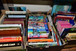 BOOKS, three boxes containing approximately one hundred titles relating to Travel, titles include