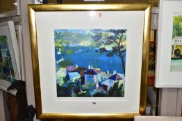 RICHARD TUFF (BRITISH 1965) 'ST MAWES ESTUARY' a limited edition print depicting a Cornish coastal