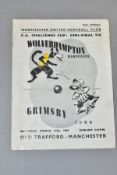 FA CUP SEMI FINAL PROGRAMME, Wolverhampton Wanderers V Grimsby Town, March 25th 1939, inner pages