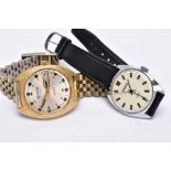 TWO GENTS SEKONDA WRISTWATCHES, the first with a round white dial signed 'Sekonda 19 jewels',