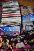 A TRAY CONTAINING OVER ONE HUNDRED AND THIRTY LP'S AND 12'' SINGLES including laura Nyro, Bruce