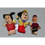 A PAIR OF GUND MICKEY AND MINNIE MOUSE SOFT TOYS, c.1960's, Mickey is missing his left ear and