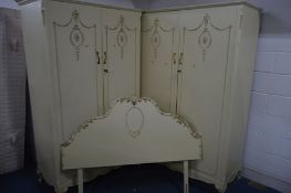 TWO LOUIS XV STYLE OLYMPUS WARDROBES, width 125cm x depth 57cm x height 193cm and width 113cm x