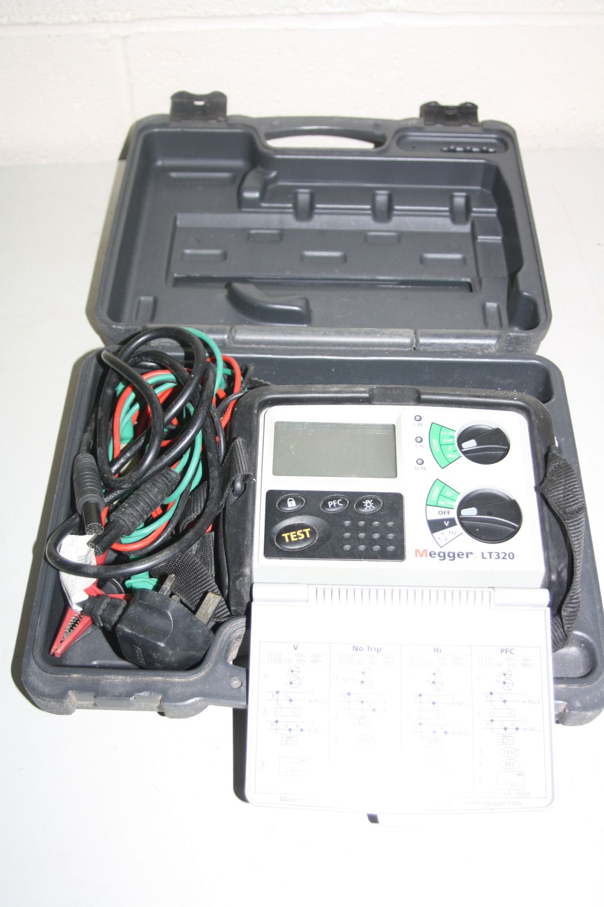 A MEGGAR LT320 LOOP TESTER in case with cables