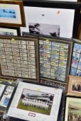 CRICKET EPHEMERA ETC, comprising cigarette cards by John Player, framed full sets of fifty