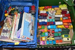 A QUANTITY OF UNBOXED AND ASSORTED PLAYWORN DIECAST VEHICLES, to include Corgi Toys Massey-