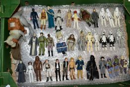 A COLLECTION OF UNBOXED AND ASSORTED STAR WARS FIGURES, all in playworn condition, majority are