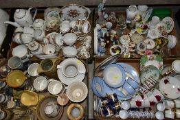 SIX BOXES CERAMICS, STONEWARE, ETC, to include Royal Albert 'Lavender Rose' (two teacups and six