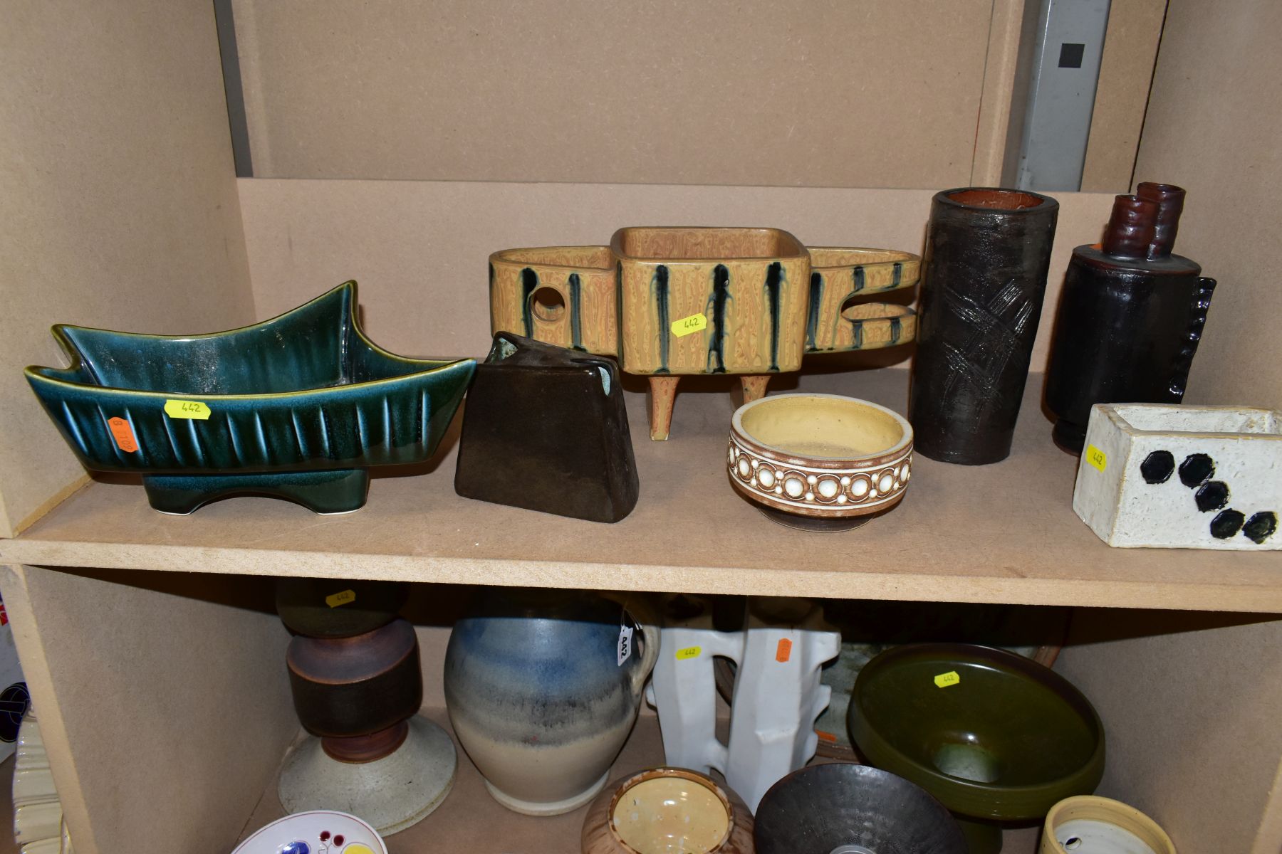 A QUANTITY OF STUDIO AND OTHER 20TH CENTURY POTTERY, including a number of pieces of Jersey Pottery, - Image 2 of 18