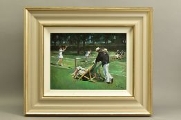 SHERREE VALENTINE DAINES (BRITISH 1959) 'PERFECT MATCH' a limited edition print of a tennis match