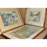 JAMES MARSHAL HESELDIN (1887-1969), three watercolours depicting Cornish coastal villages, two