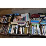 SIX BOXES OF BOOKS, subjects include art, cookery, biographies, Kenneth Macmillan, Richard Eyre,