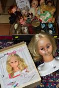 A QUANTITY OF ASSORTED VINTAGE DOLLS, to include Ideal 'Pepper' (marked 1965 Ideal Toy Corp P9-3? To