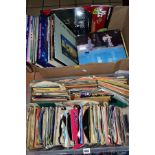 TWO BOXES OF OVER THREE HUNDRED SINGLES RECORDS AND OVER FORTY LP'S, singles artist include Bobby