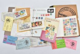 A SMALL COLLECTION OF STAMPS in a junior type album and a few approved booklets