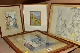 JAMES MARSHALL HESELDIN (1887-1969), two Cornish coastal village watercolours, signed bottom left,