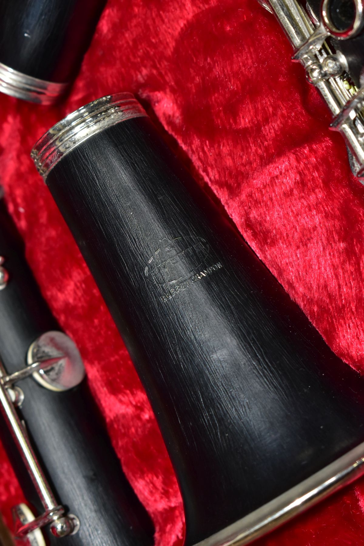 A CASED BUFFET CRAMPON EVETTE EBONITE CLARINET, serial number 177079, (missing reeds in case) ( - Image 3 of 5