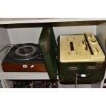 A GARRARD LABORATORY SERIES SINGLE RECORD PLAYER SP25, no plug, not PAT tested, together with a