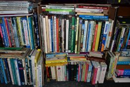 BOOKS, five boxes containing over one hundred and thirty miscellaneous titles, mainly hardback, to
